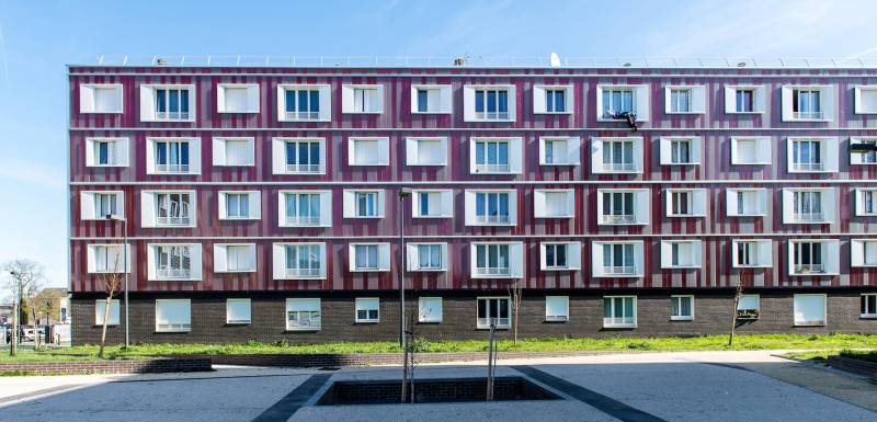 Rénovation de façade Bailleur Social ALCÉANE : batiments Paul Bouchez