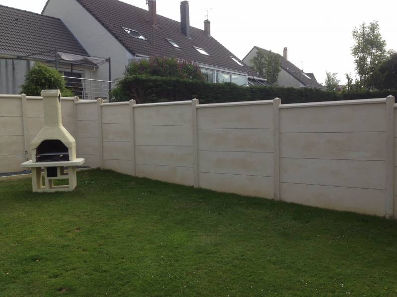 Vente et installation de clôtures pleines en plaques Béton sur le Havre 76